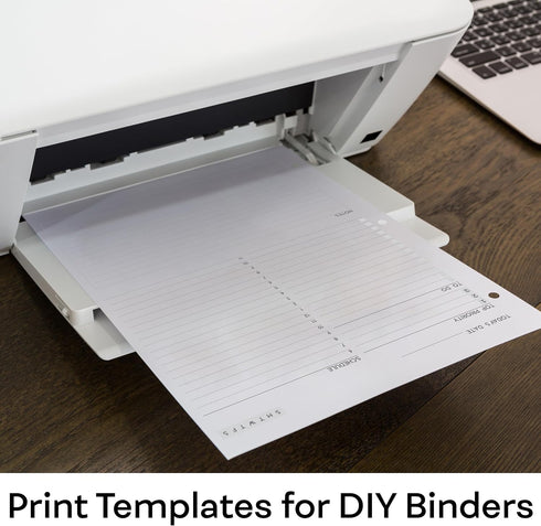 Letter Blank Paper, 3-Hole Punched, 200 Sheets/400 Pages, 120 GSM, 32 lb., 8.5 x 11 inch