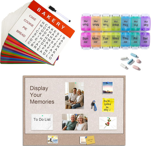 SwiftServ Thoughtful Gift for Seniors, 3-Piece Daily Support Set with Felt Board, Word