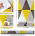 8630 Geometric Triangle Peel and Stick Wallpaper Yellow/Gray, Removable Self-Adhesive Contact Paper for Home Decor