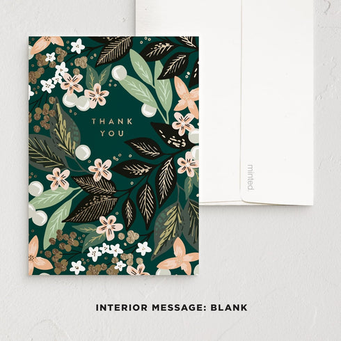 Pack, Set 5, Pack, Minted Elegant Thank You Greeting Cards of Thank You Notes Variety Folded Thank You Cards
