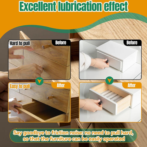 WANJAO 200g Wood Lubricant, Drawer Slide Lubricant Wax Multi-Purpose Wood Lubricating Paste Eliminates Noise Suitable
