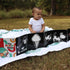 Happy Start High Contrast Board Book, Easy to Clean, Hospital Approved, Tummy Time Toys, Black and White Baby Toys,
