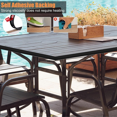 U Shape Edge Banding, Soft Self Adhesive Veneer Trim 16.4Ft for Countertop, Cabinets, Table, Furniture Protection