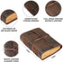 7"X5", 220 LEATHER VILLAGE Leather Bound Journal - Rustic Brown, Pages - Vintage Blank Paper Diary for Writing
