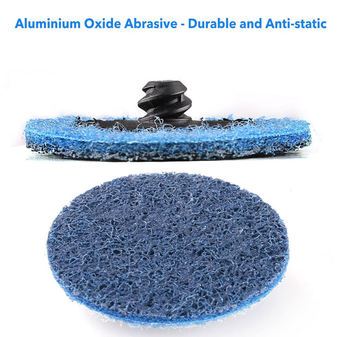 2 Inch, 46PCS, 1/4" LotFancy Sanding Disc for Die Grinder, Fine Grit Roll Lock Grinding Stripping Discs and Pad Holder