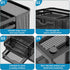 Marbrasse Mesh Desk Organizer, Pen Organizer with 2 Drawers, 5 Compartments for Office Art Supplies, Black