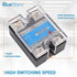 BlueStars 2PCS Solid State Relay SSR-25DD: DC to DC Input 3-32VDC Output 5-200VDC 25A Module