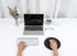 YSAGi 2 Pack Mouse Pads, Ultra Thin Waterproof PVC Leather, Stitched Edges, Office/Home, Black