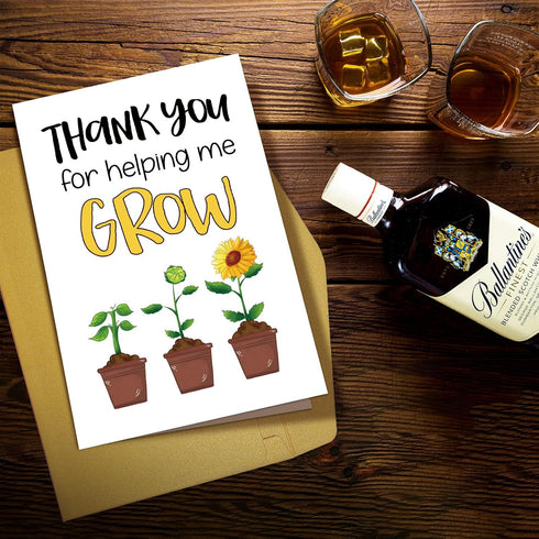 Supoeguk Funny Thank You Card for Teacher, Cute Appreciation Card for Teacher Mom, Teachers Day Card, Gift for Teacher
