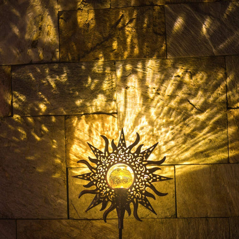 TAKE ME Sun Solar Lights Outdoor Waterproof Metal Garden Stakes for Patio Yard Walkway LawnPatio Mothers Gifts Mom Wife