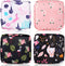 Bulyoou 4 Pack Portable Sanitary Napkin Storage Bag Kit, Cute Schoolfeminine Period Pouch