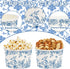 50 Blue Floral Treat Snack Cups - Pcs Blue and White Chinoiserie Disposable Ice Cream Cups Vintage Flower Paper Dessert