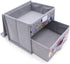 FINEX Foldable Storage Organizer Box for Desk, Gray Mouse with Removable Drawer, Collapsible Design