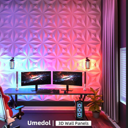 40 3D 11.8"*11.8" 3D PCS Wall Panels for Interior Dcor White Wall Covering PanelsPVC Textured Tile for Living