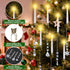 12 DECYOOL PCS Christmas Tree Candle, Flameless Taper Window Candle with Acrylic Pendant Spring Hook Christmas Hanging