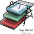 Mind Reader 3-Tier Paper Tray, Desktop Organizer for File Storage, Metal Mesh, Black