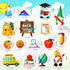 HOWAF 32pcs Welcome Back to School Decorations - Cutouts for First Day of School Party Supplies and Classroom