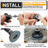 Junchamp 3 Pack 1/4" Quick Change Disc Pad Holder, Roll Lock Disc Holder, with Shanks for Die Grinder Accessories