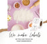 Mobiusea Creation Baked with Love Stickers Roll - Waterproof Scalloped Cut 2 inch Labels for Bakery Packaging