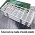 Plastic Test Tube Rack 2 Pack, 21 Holes Lab Holder for 30mm and Below Test Tubes, Detachable