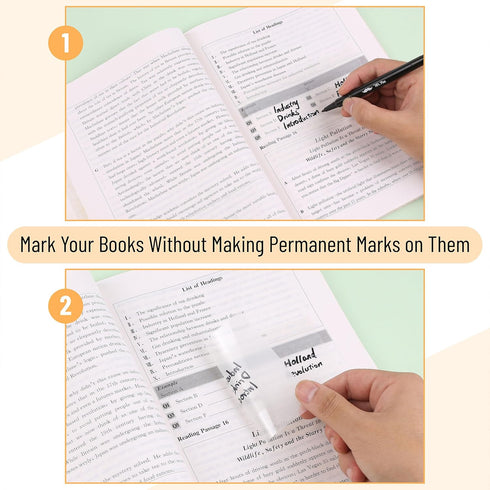 Mr. Pen Transparent Highlighter Tape and Sticky Note Set, 331 Pcs, Sticky Index Tabs, Highlight Strips for Books