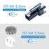 JST SM Connector 2.5 mm Pitch 2-Pin Male Plugs, Female Sockets, 50 Sets/300 Pieces T-Shaped Crimp Terminal Adapter.