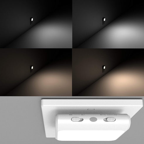 Solatec 6 Pack Plug-in Led Night Light with Auto Dusk to Dawn Sensor,Adjustable Brightness and Color, Warm White,Cool
