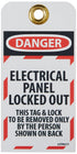 NMC LOTAG15 DANGER - Electrical Panel Locked Out Tag - Pack of 10, Vinyl