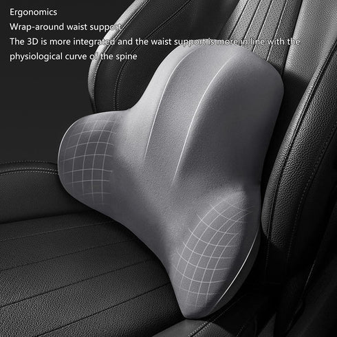 XINAJUND Set Car Lumbar Pillow Neck Support Memory Foam Auto Backrest Protector Waist Back Cushion Seat Headrest Pillow