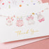 50 Pack Crisky Pink Baby Shower Thank You Cards with Envelopes & Stickers, Baby Girl Thank You Cards Bulk