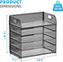 Mesh 5 Tray Desk File Organizer with Handle, Desktop Storage for Letter/A4 Office File Folder