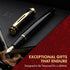 Wordsworth & Black Fountain Pen Set, Medium Nib, Includes 24 Ink Cartridges, Gift Case, Hot Pink