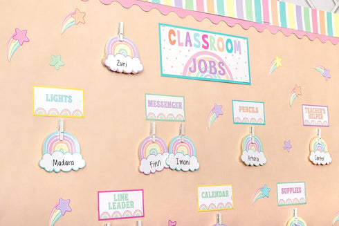 Teacher Created Resources Pastel Pop Mini Bulletin Board for Classroom Jobs