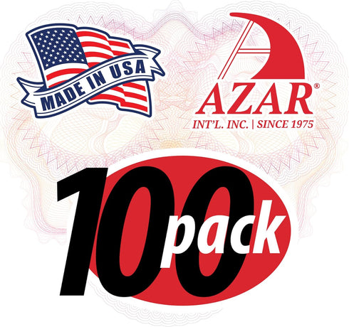 Azar Displays 100-Piece Set Metal Prong Hook, Model 700017