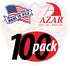 Azar Displays 100-Piece Set Metal Prong Hook, Model 700017