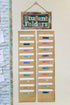 Teacher Created Resources Burlap 10 Pocket File Storage Pocket Chart, 14" x 58"