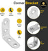 SAMNATE 404016X2mm 90 (20 Pack) Stainless Steel L Brackets Right Angle Corner Brace with Screws, Degree Small Metal