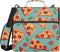 Fisyme Sausage Pizza Cute Zipper Binder 3 Ring with Zipper and Shoulder Strap