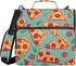 Fisyme Sausage Pizza Cute Zipper Binder 3 Ring with Zipper and Shoulder Strap