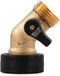 Camco Solid Brass Drinking Water Valve, 45 Degree, Garden Hose Connections (20173)
