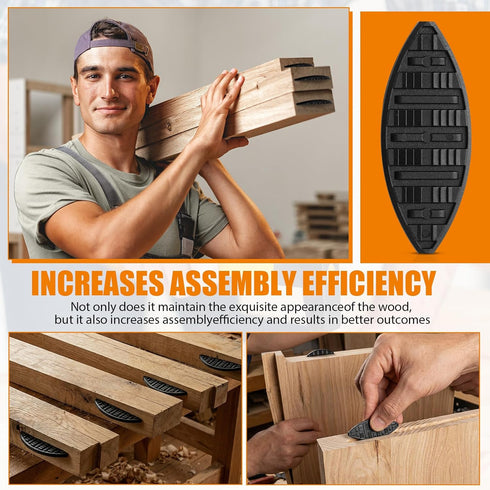 ArtisanWonders 50 Biscuit Joiner Attachment with Self-Clamping Plates - Pcs Plastic Joining Biscuits for Strong Wood
