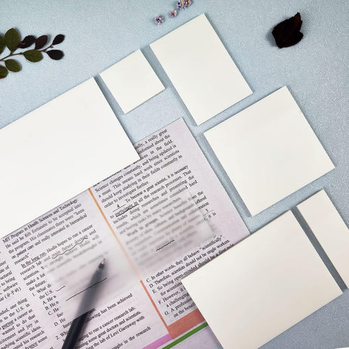 Transparent Sticky Notes 650 Sheets, Clear See Through Invisible Translucent Sticky Notes for School Office