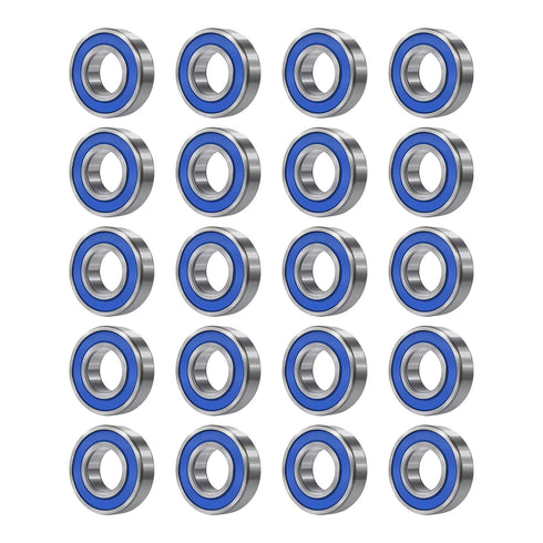 MR148-2RS 20 PCS Deep Groove Ball Bearing 8×14×4mm Double Blue Rubber Sealed Chrome Steel P0 Z2 Bearing for Fishing Gear