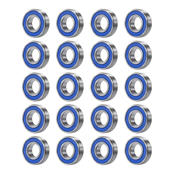 MR148-2RS 20 PCS Deep Groove Ball Bearing 8×14×4mm Double Blue Rubber Sealed Chrome Steel P0 Z2 Bearing for Fishing Gear