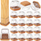 24 Pcs Extra Large Square Chair Leg Floor Protectors, Silicone Chair Leg