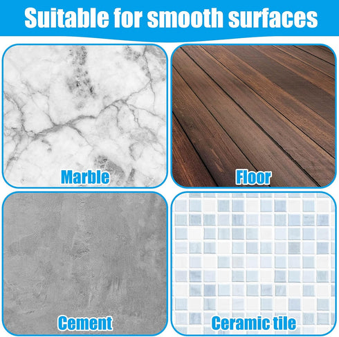 Qunclay 6 Pieces Floor Door Stopper, No Drill Shower Door Stopper, Self Adhesive Rubber Bumper Wall Protectors