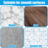 Qunclay 6 Pieces Floor Door Stopper, No Drill Shower Door Stopper, Self Adhesive Rubber Bumper Wall Protectors