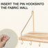 KjsEphitelian 3-Pack Hooks12x6.0in Cubicle Shelf For Fabric Walls With Wooden Cubicle Shelf Hanging Organizer Gold