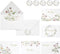 ponatia 50 PACK Floral Thank You Cards With 4x6 Envelopes - Gold