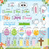 BeYumi 86Pcs Easter Bunny Christian Cross Bulletin Board Set No Bunny Loves You Like Jesus Eggs Cutouts Name Tags Trim Border Christian Religious Sunday School Classroom Chalkboard Church Decoration by BeYumi